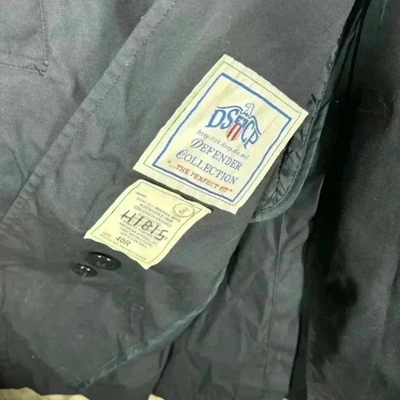 DSCP Defender Collection Navy Blue Military Trench Coat Removable Liner Size 40R - Picture 3 of 6